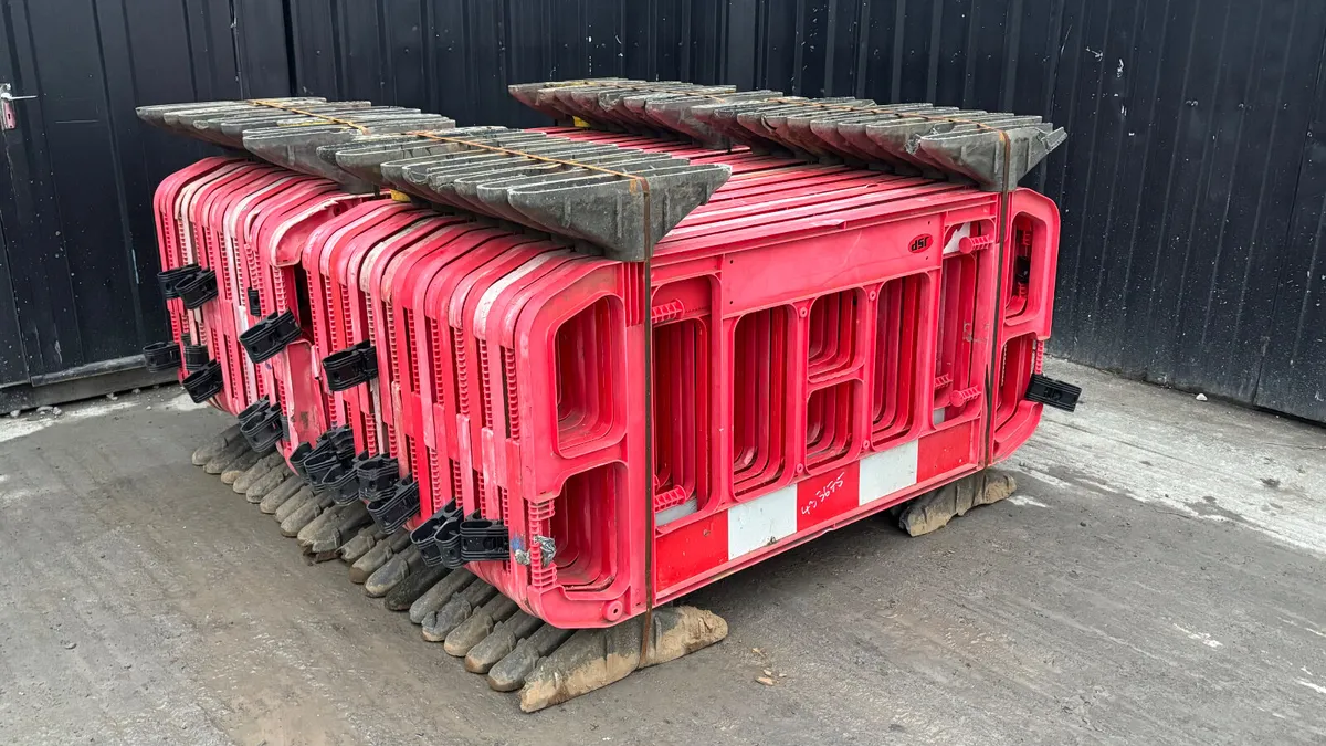 Bundle of Plastic Safety Barriers - Image 1