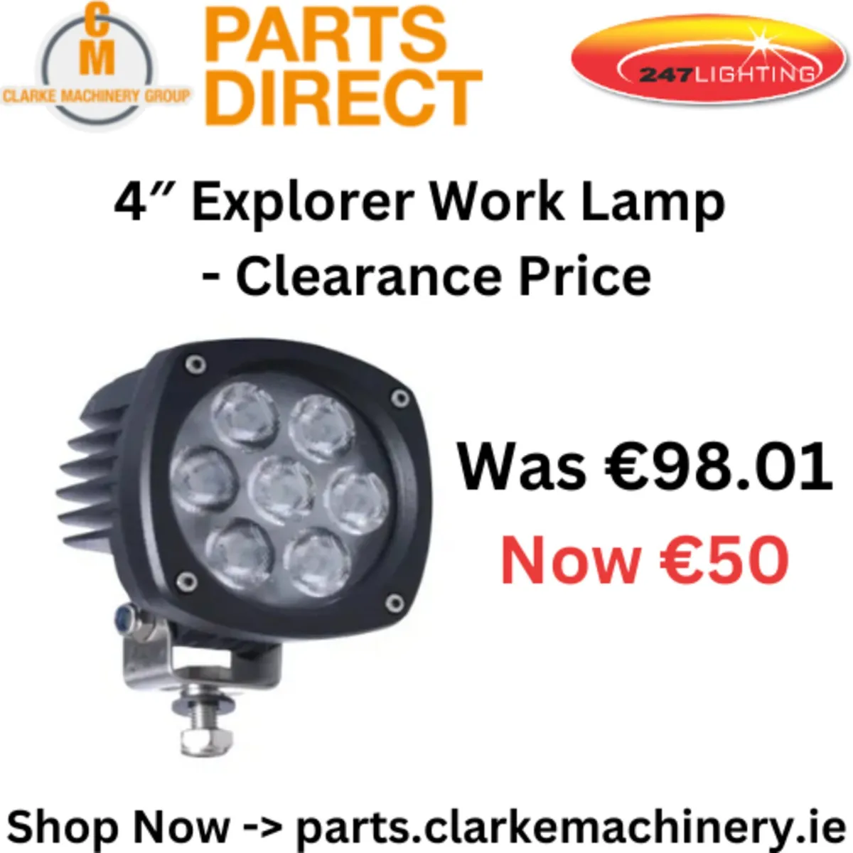 4″ Explorer Work Lamp - Clearance Price