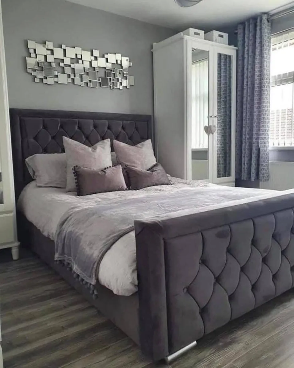 NEW 5ft Kingsize Grey Bumper & Mattress FREE DELIV - Image 1