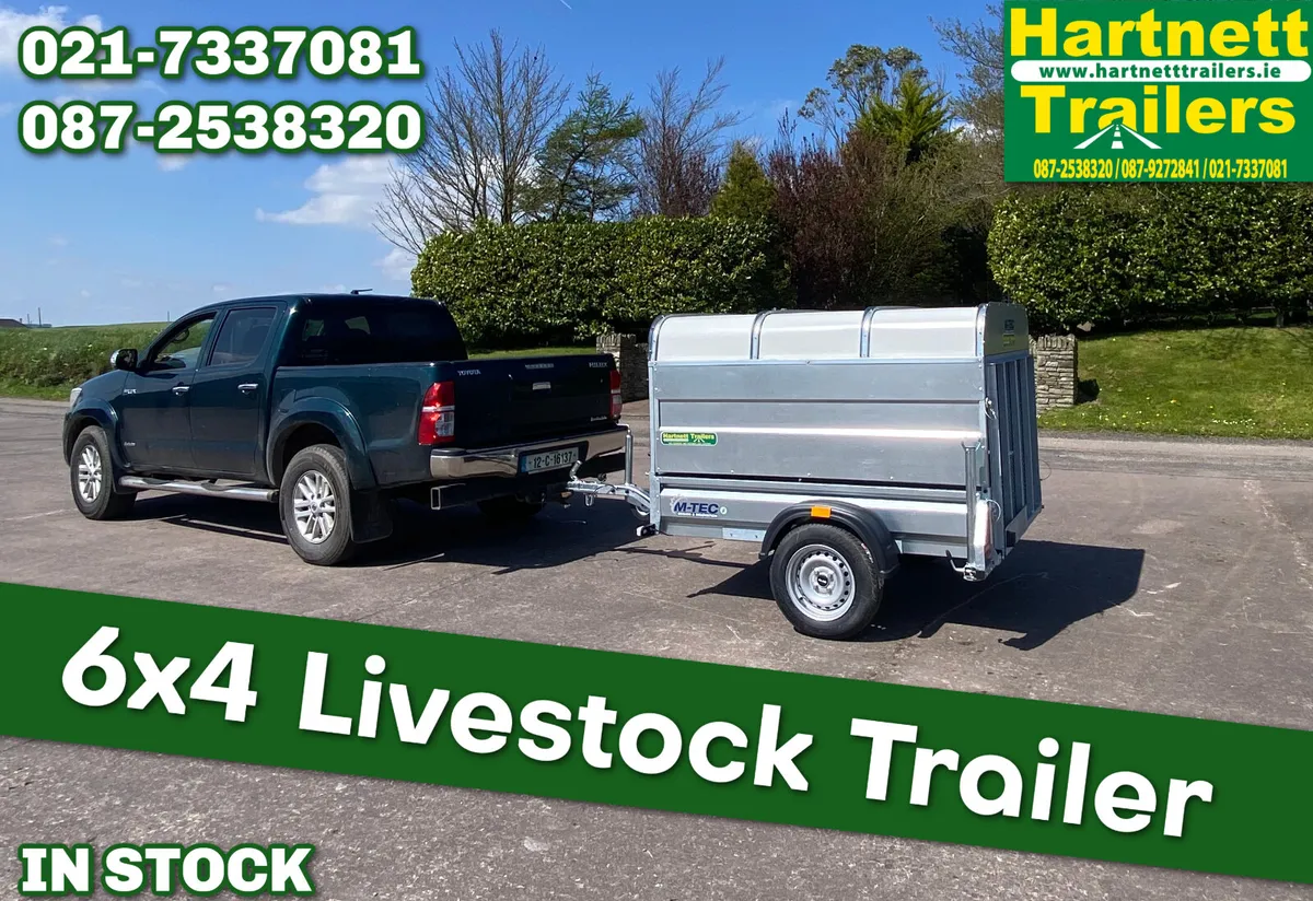 6x4 Livestock Trailer Single Axle for Sale - Image 1