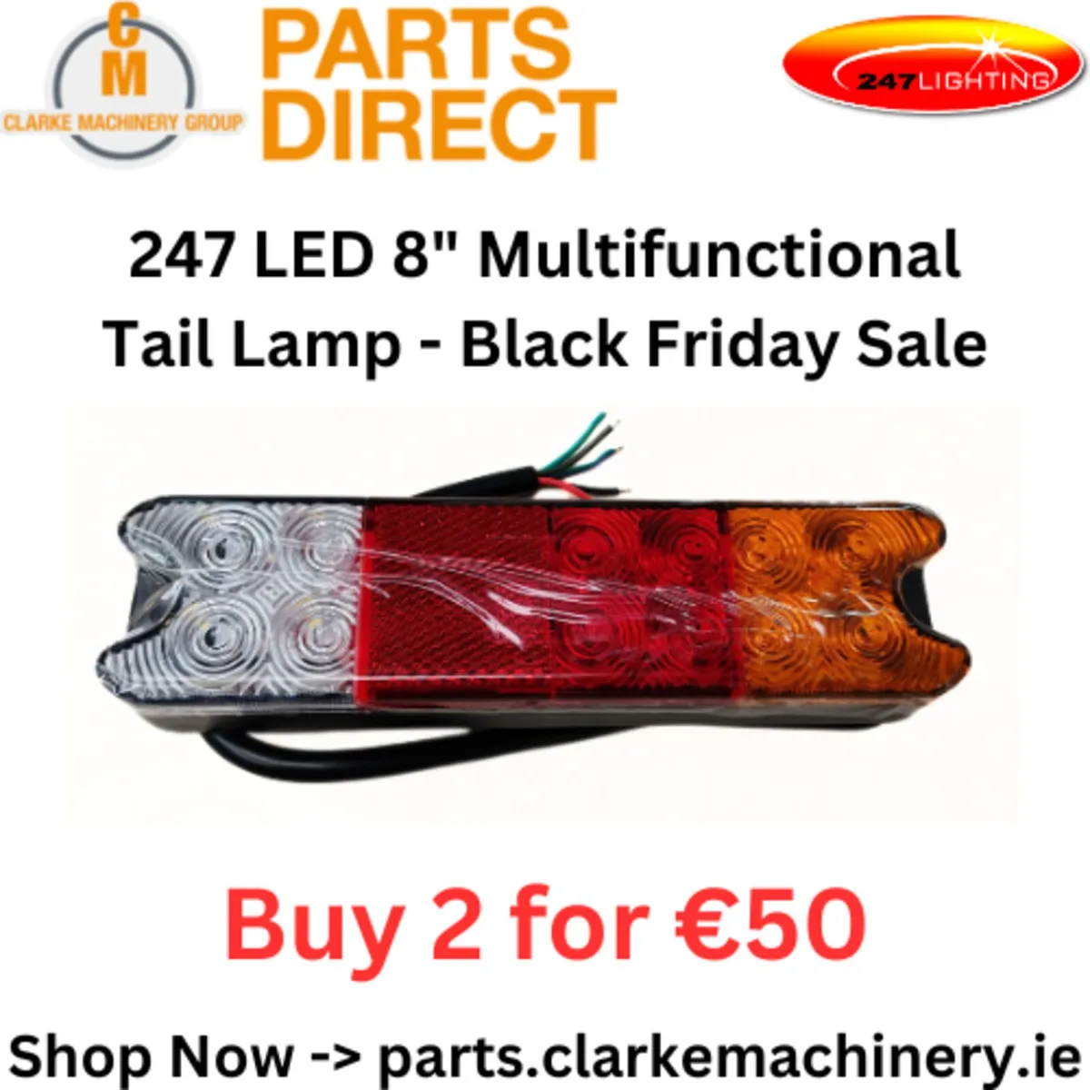 247 LED 8" Multifunctional Tail Lamp - Image 1