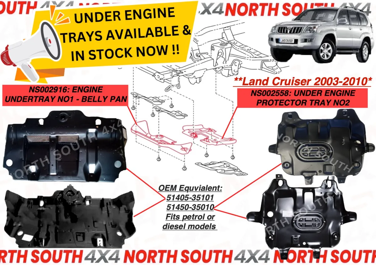 Engine Undertray Guard Belly Pan Landcruiser 03-10 - Image 1
