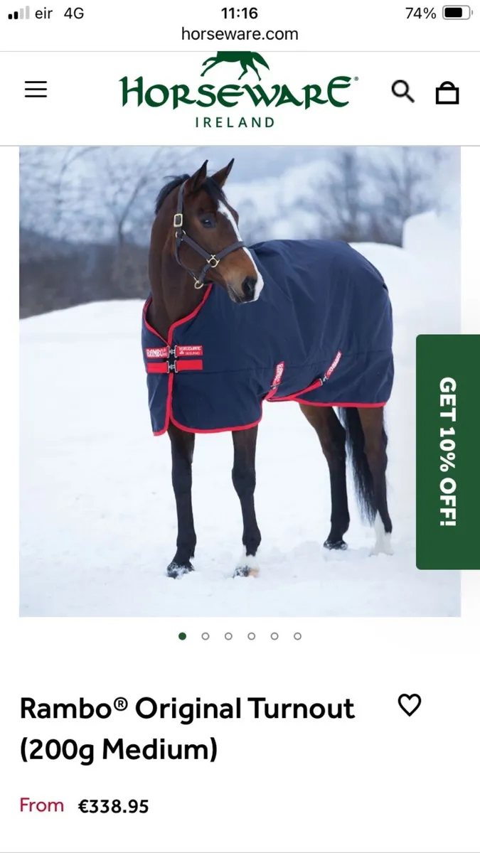 Prof Cleaned- HORSEWARE Rambo  rug - Image 2