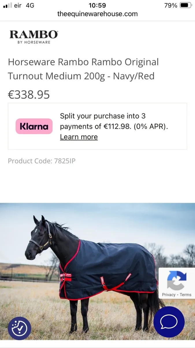 Prof Cleaned- HORSEWARE Rambo  rug - Image 3