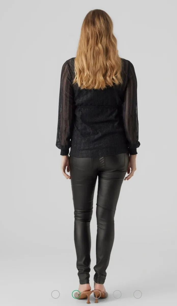 Leather effect Maternity Jeans - Image 2