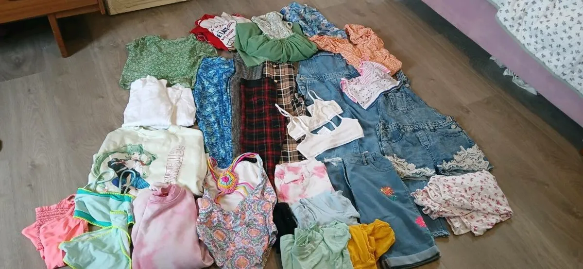 Girls bundle of clothes lots more added large bag - Image 1