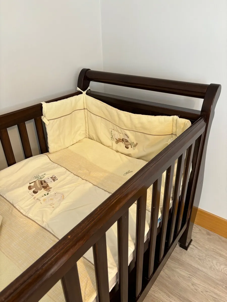 Wooden sleigh cot bed new arrivals