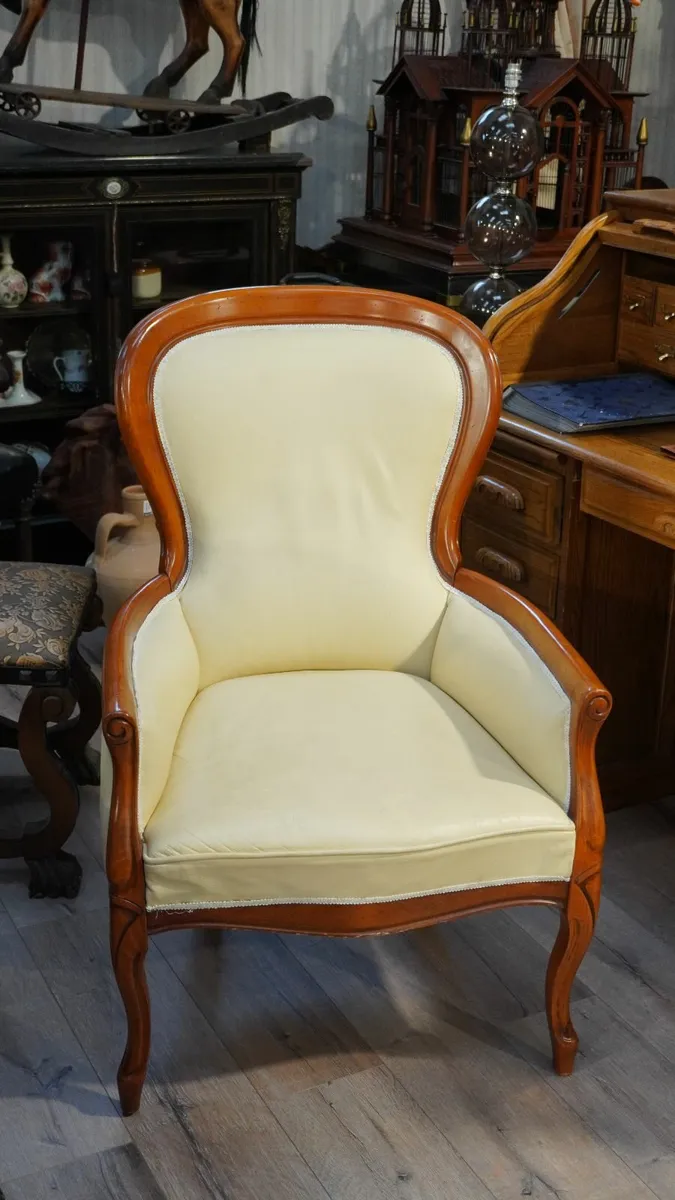 Italian "Selva" Leather Armchair - Image 1