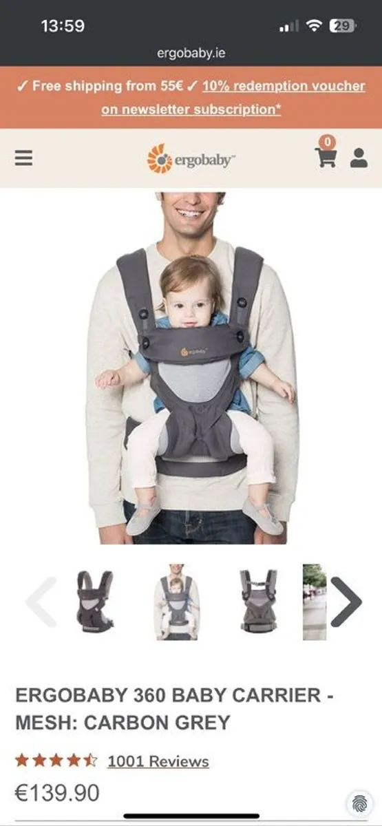 Ergobaby 360 carbon grey on sale