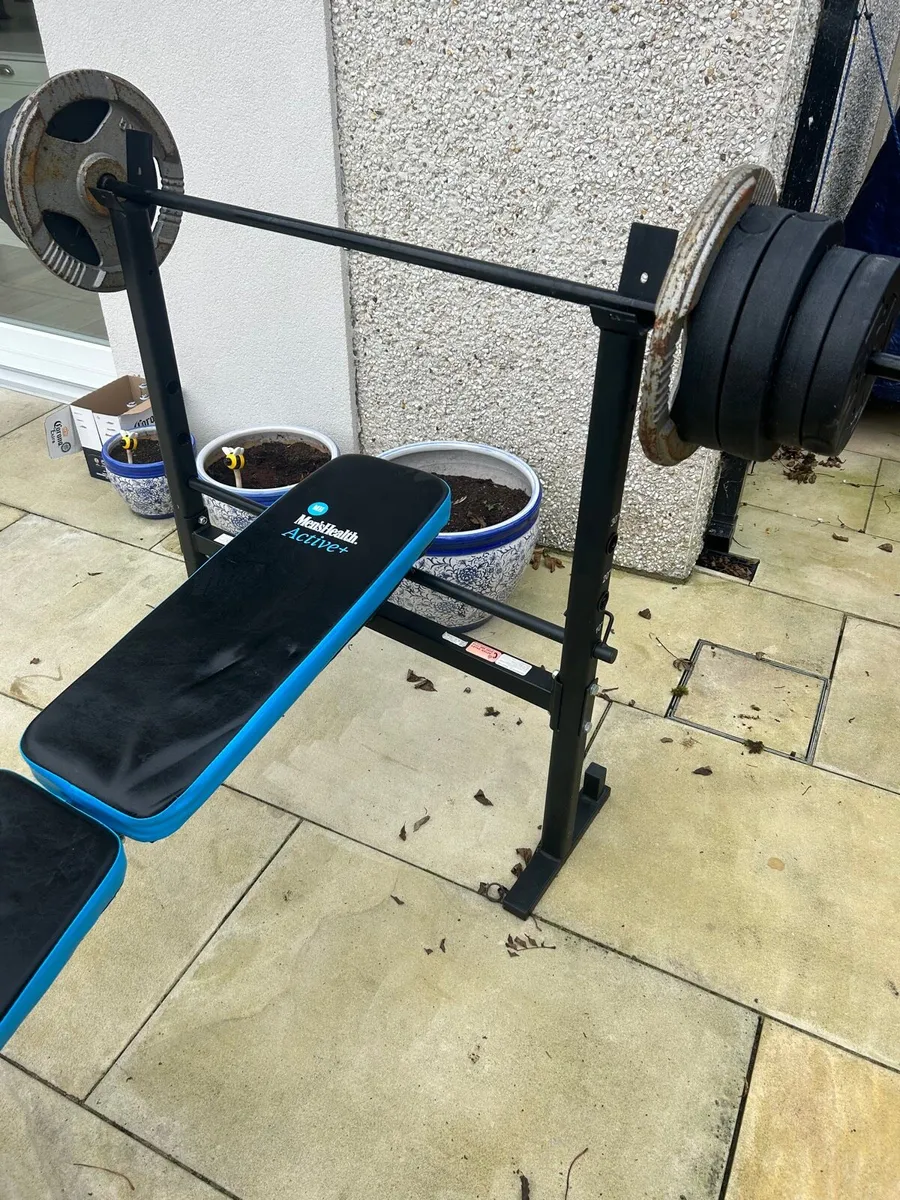 Bench & preacher with 50kg weights sale