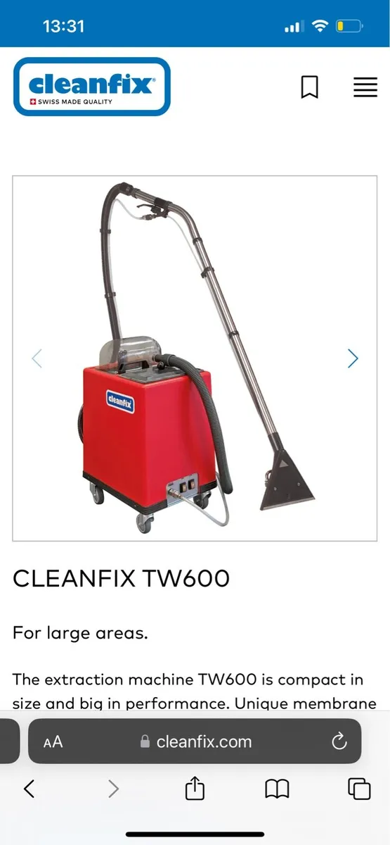 Cleanfix carpet machine TW 600 - Image 1