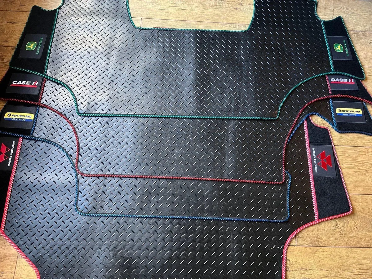 Rubber Tractor Mats with Trim for sale - Image 1