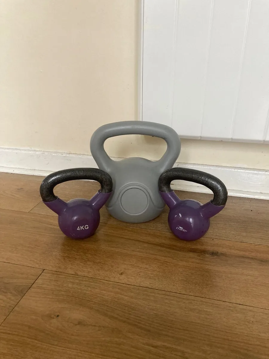 Set of kettlebells