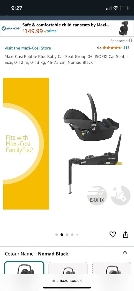 Car seats with Isofix base - Image 1