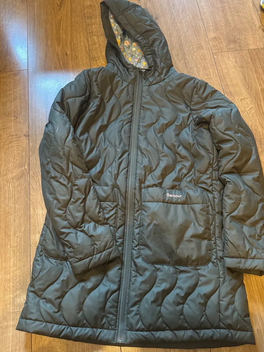 Girls Barbour coat aged 10 11 like new for sale in Co. Galway for 40 on DoneDeal