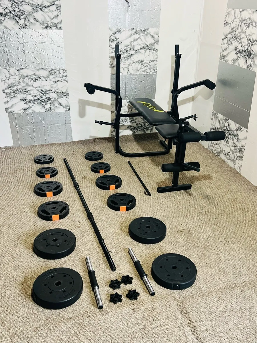 Opti multi function adjustable bench weights bars for sale in Co. Tipperary for 200 on DoneDeal