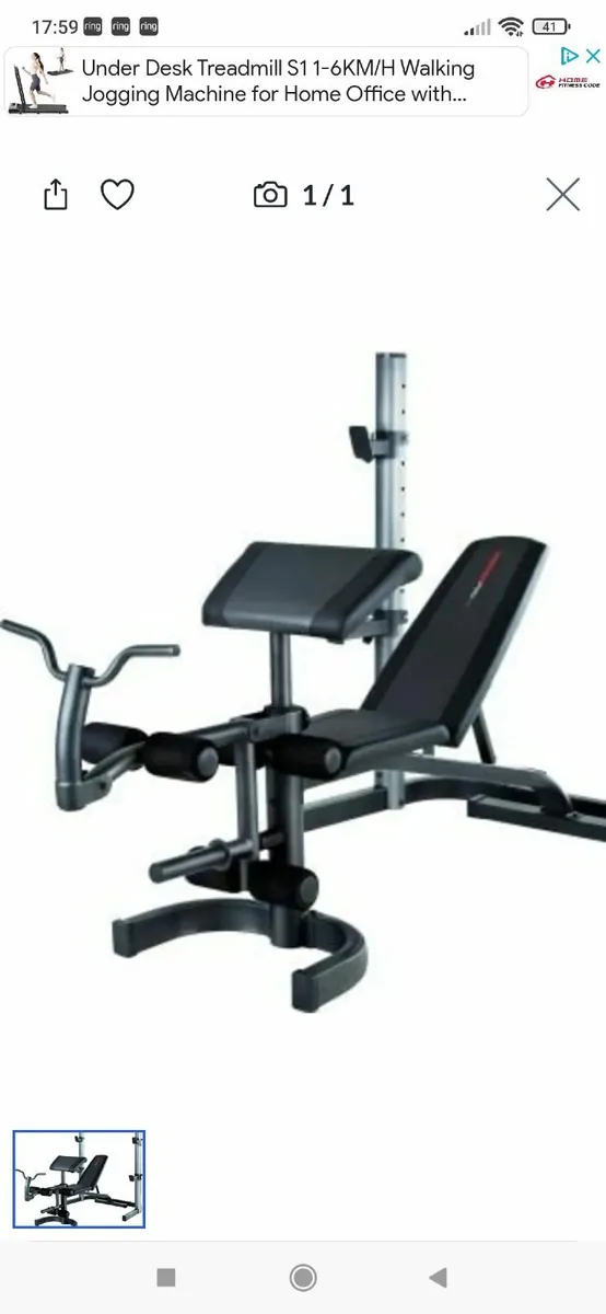 Weider pro 490 dc bench sale