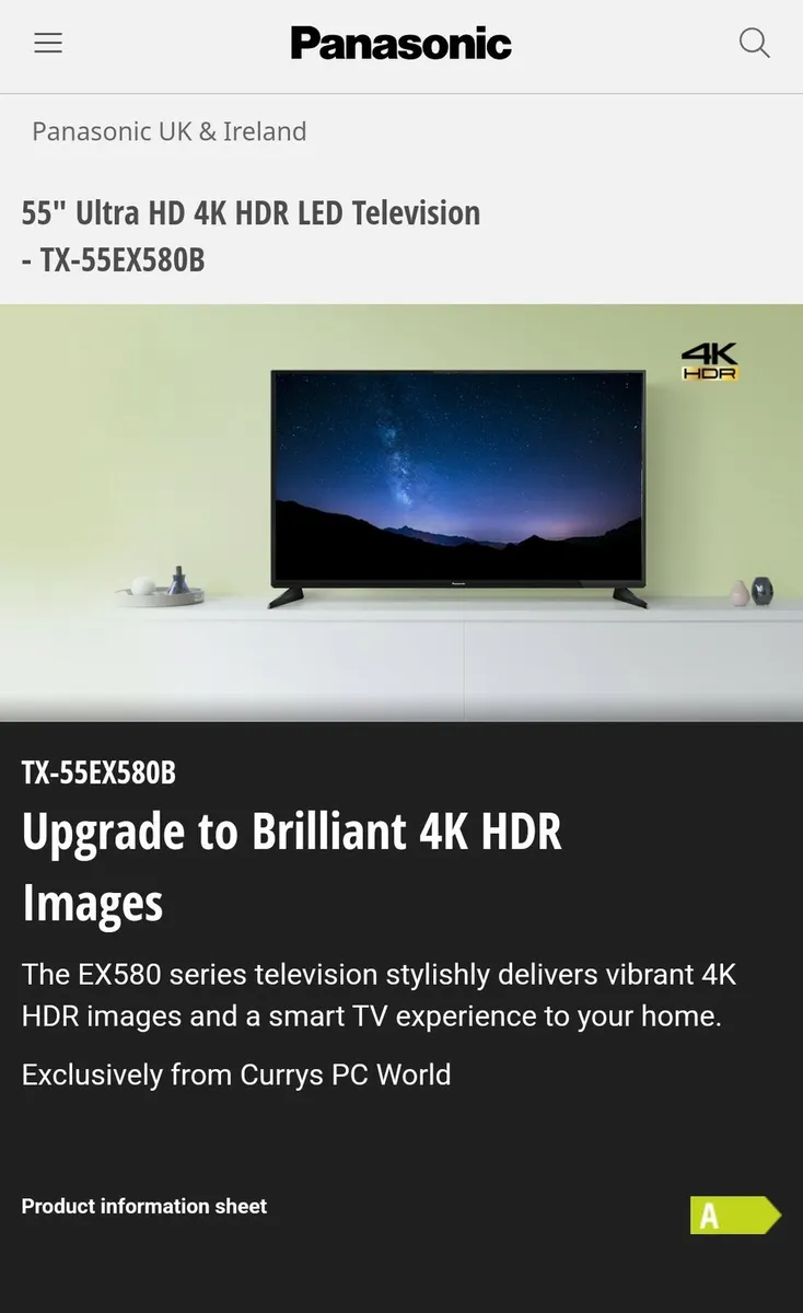 Panasonic 55" Smart 4K Ultra HD HDR LED TV. - Image 3