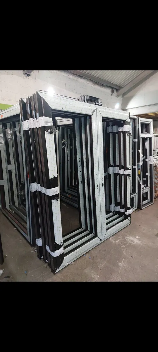 Pvc GREY FRENCH DOORS IN STOCK W23F6C1  WPVC LTD - Image 1