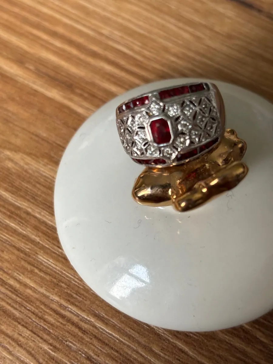Diamond and ruby ring - Image 3