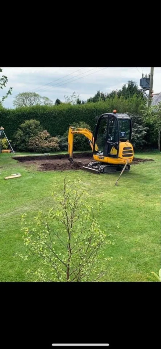 Mini digger hire with driver - Image 2