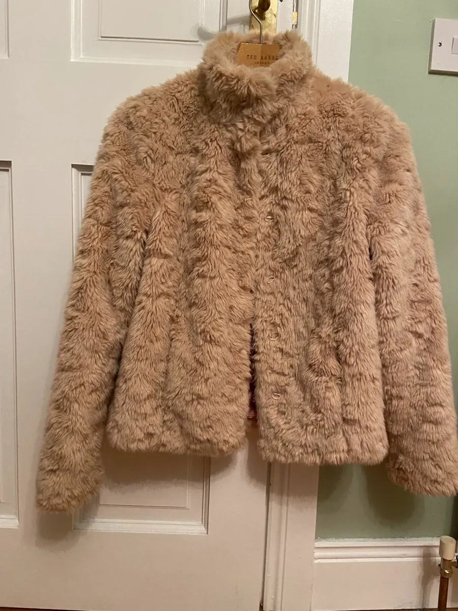 Oasis faux fur short coat best sale