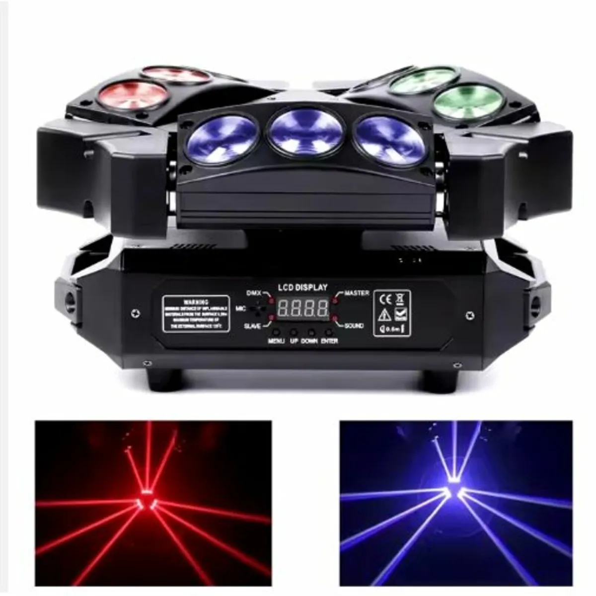 RGB Mini 9 LEDs Bird Moving Head Stage Light DMX-5 - Image 2