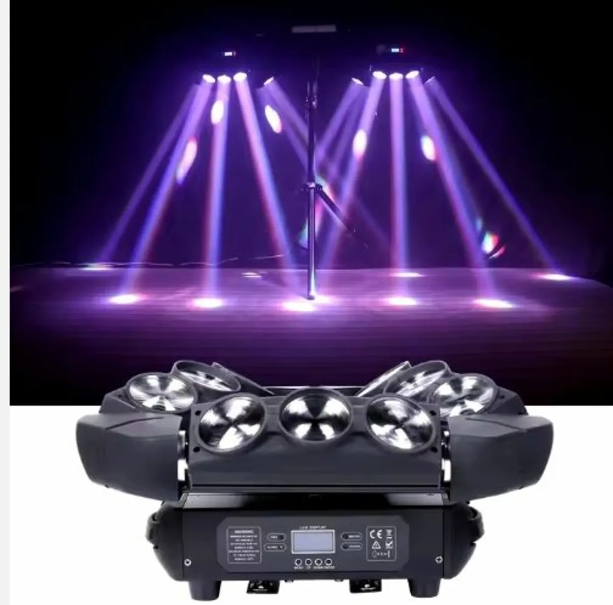 RGB Mini 9 LEDs Bird Moving Head Stage Light DMX-5 - Image 3