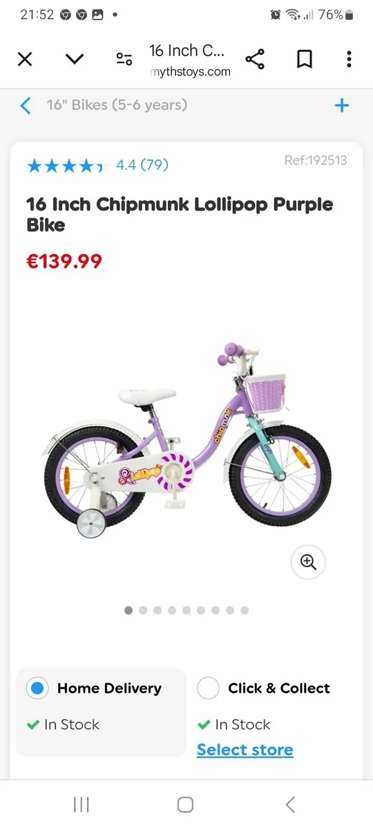 Girls 16inch bike + helmet - Image 2