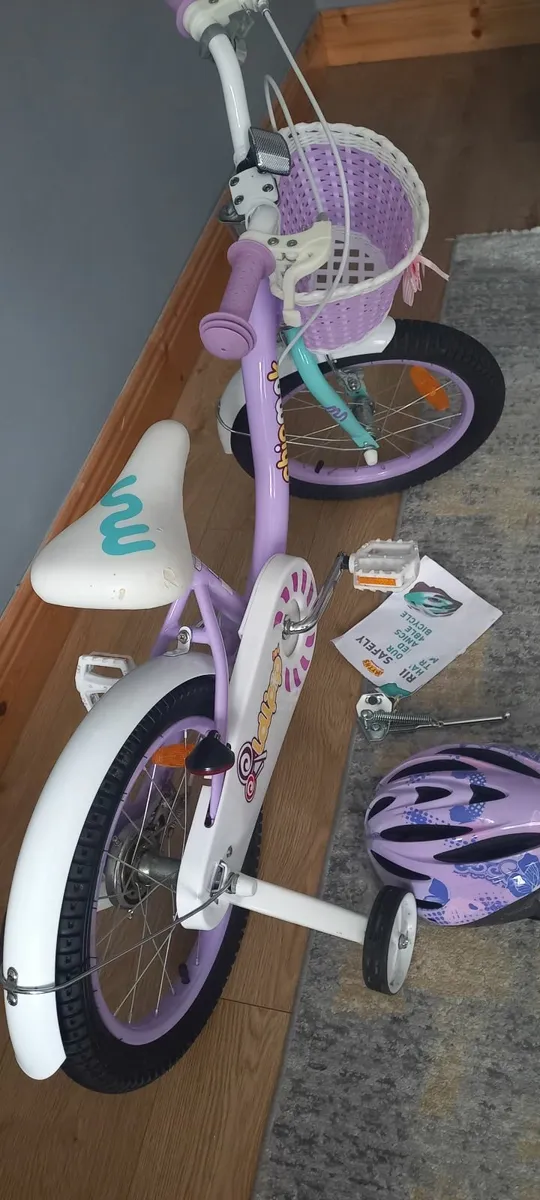 Girls 16inch bike + helmet - Image 3