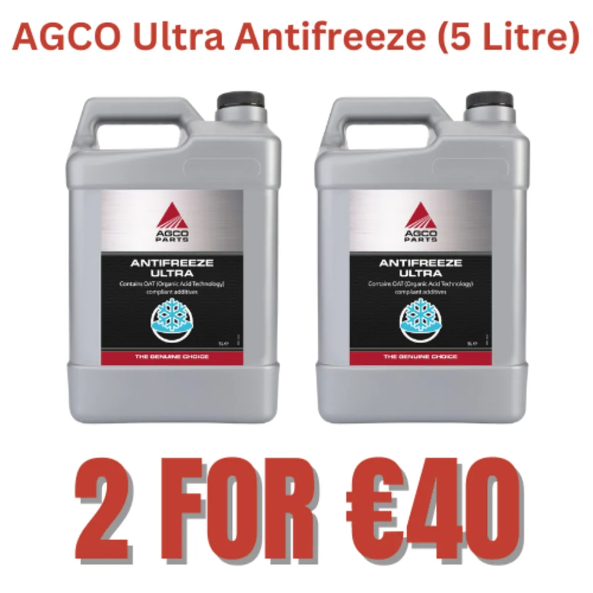 AGCO Ultra Antifreeze 5 Litre (2 Drums)