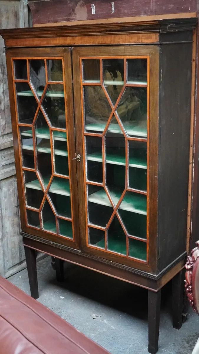 Antique Glass Display Cabinet - Image 1