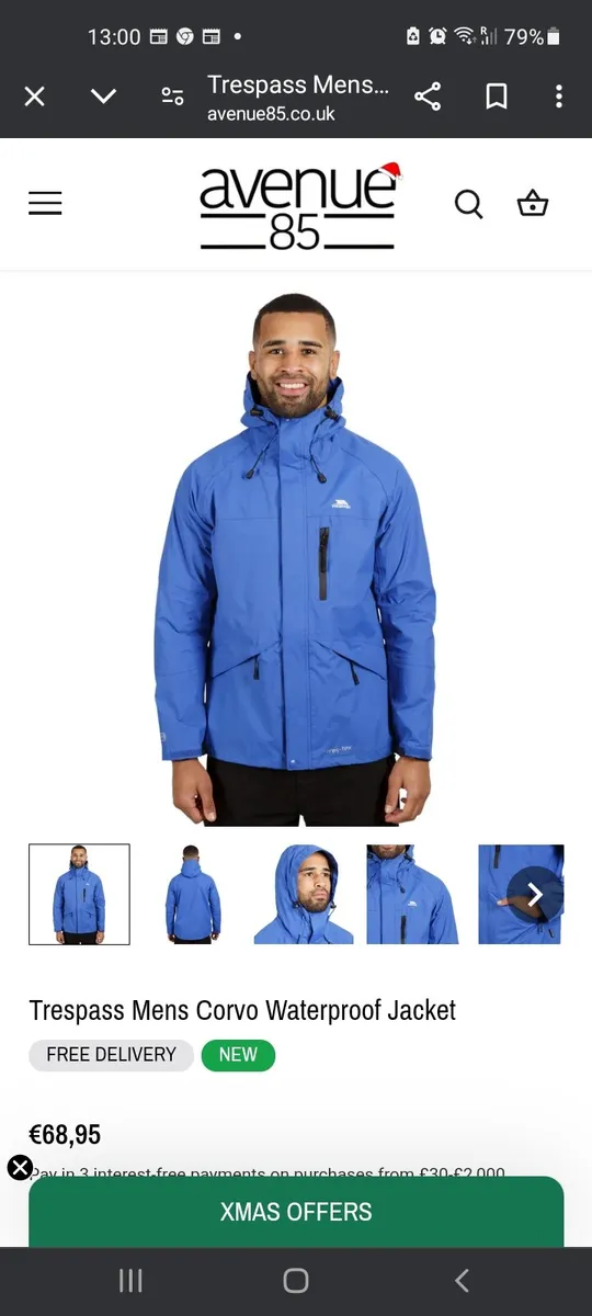 Trespass Corvo Hooded Waterproof Shell Jacket for sale in Co. Cork for 25 on DoneDeal