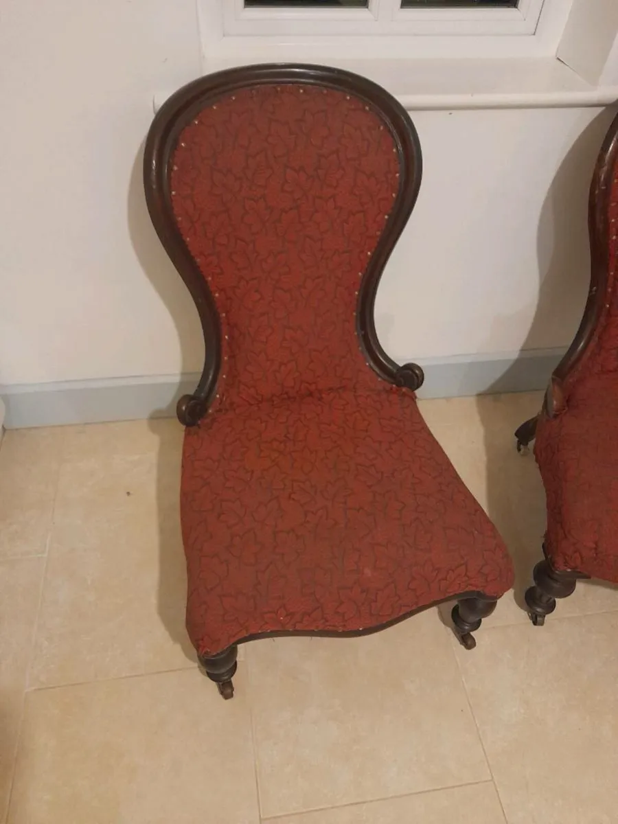 Victorian ladies chairs - Image 3