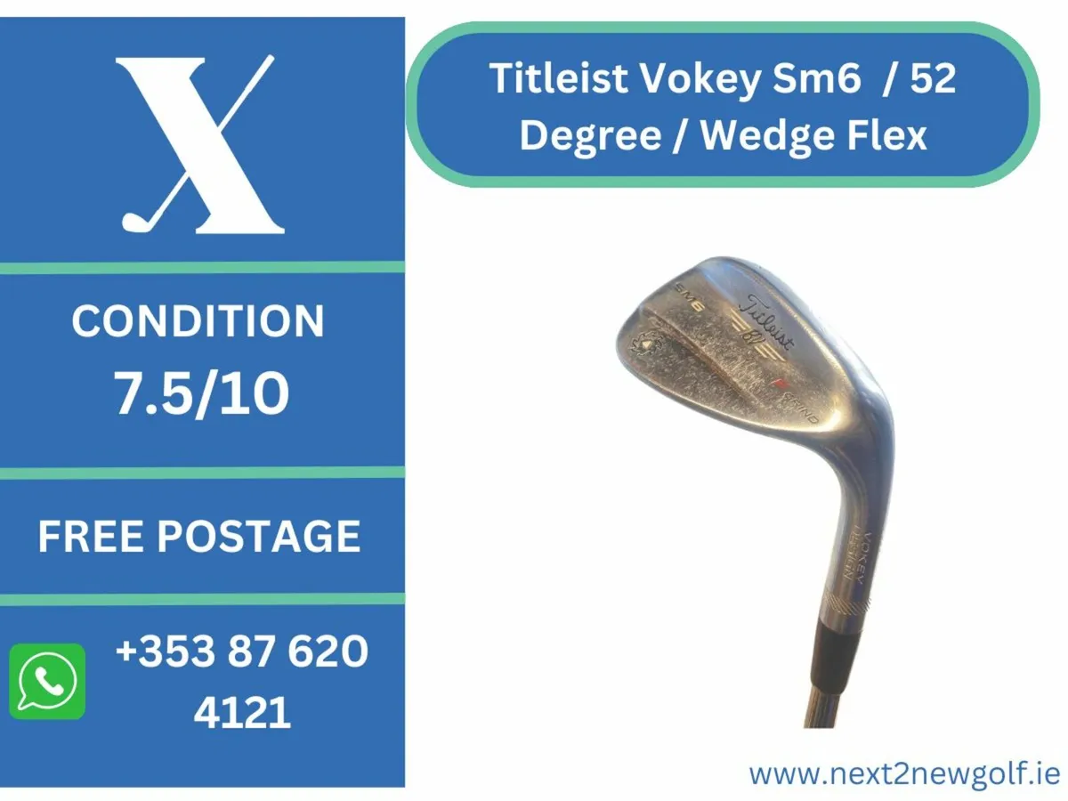 Titleist Vokey Sm6 52 Degree Free Postage for sale in Co. Cork for 50 on DoneDeal