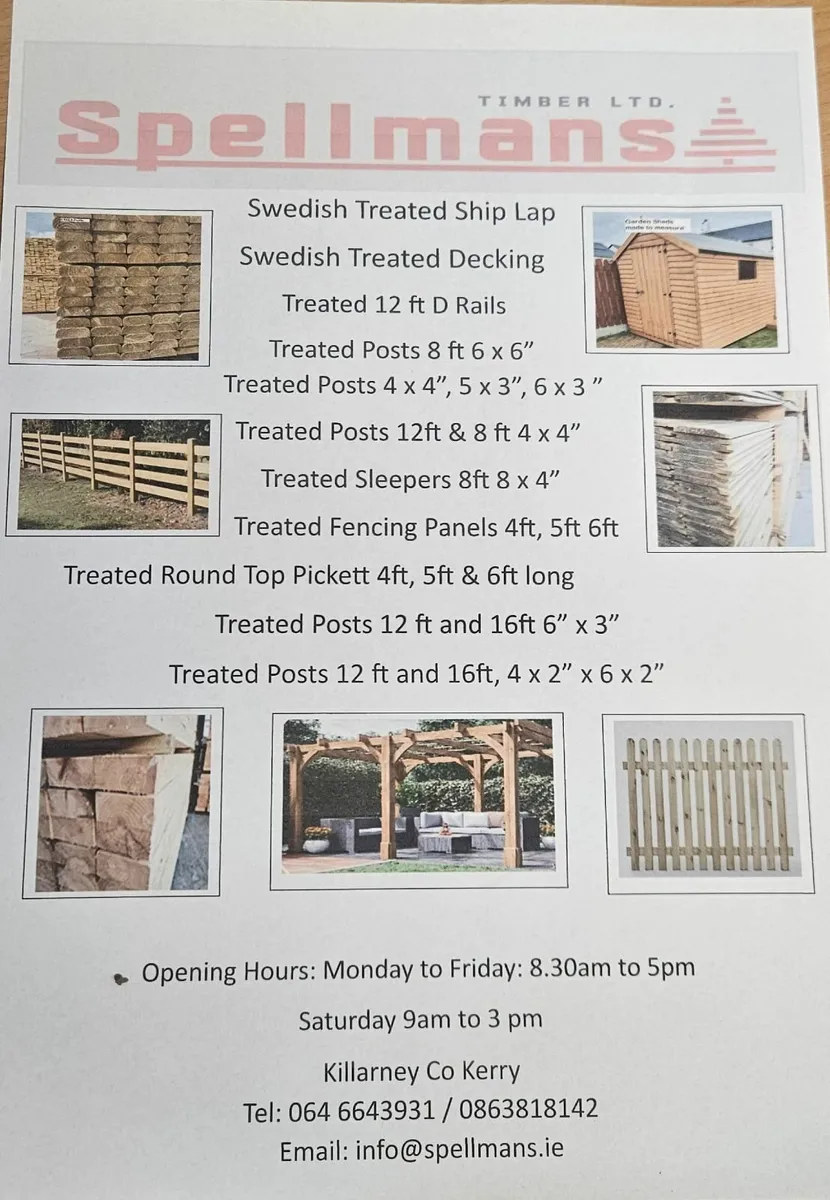 Timber Decking, Posts & rails and Garden Sheds - Image 1