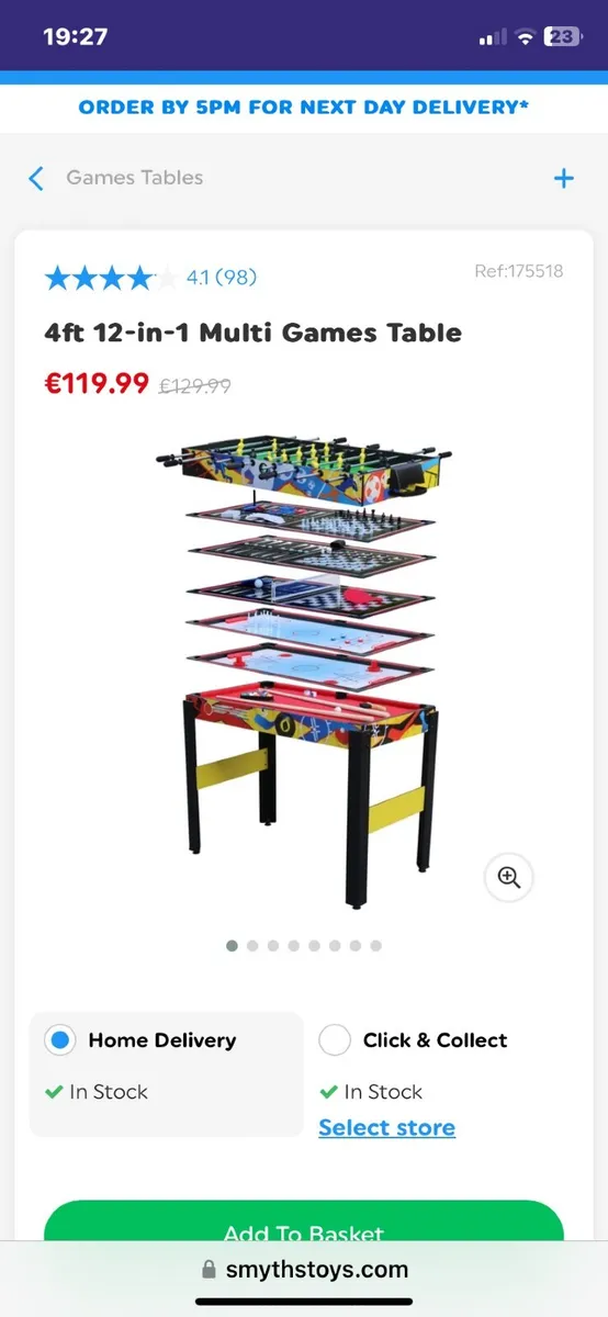 Multi games table smyths deals