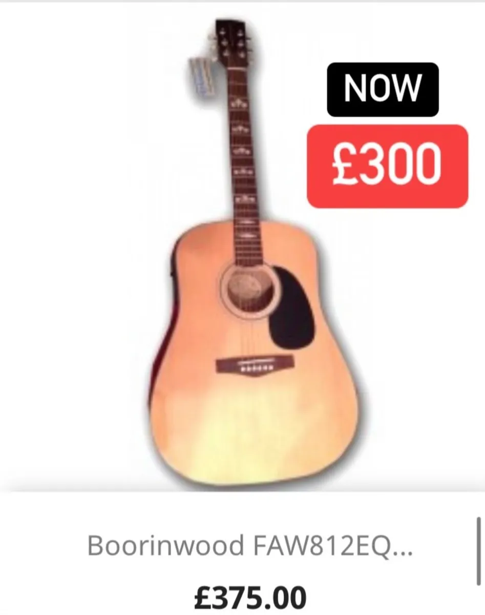 SALE *** BOORINWOOD FAW812EQ ACOUSTIC GUITAR