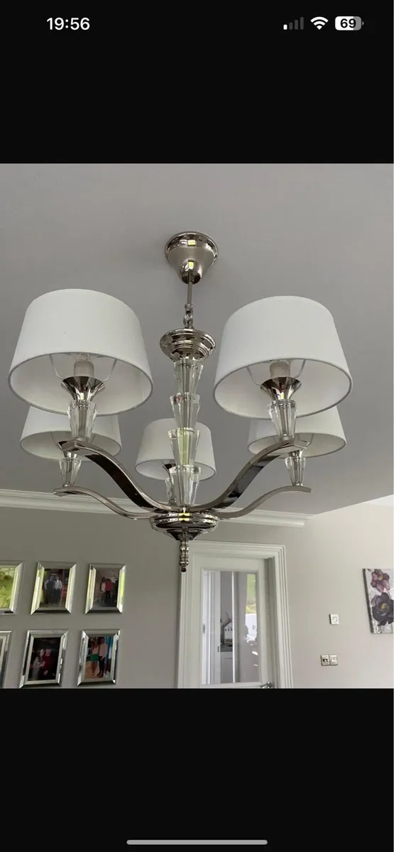 Chrome centrepiece light. - Image 1