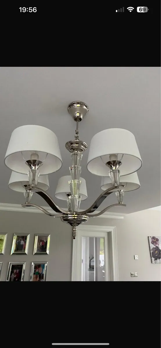 Chrome centrepiece light. - Image 2