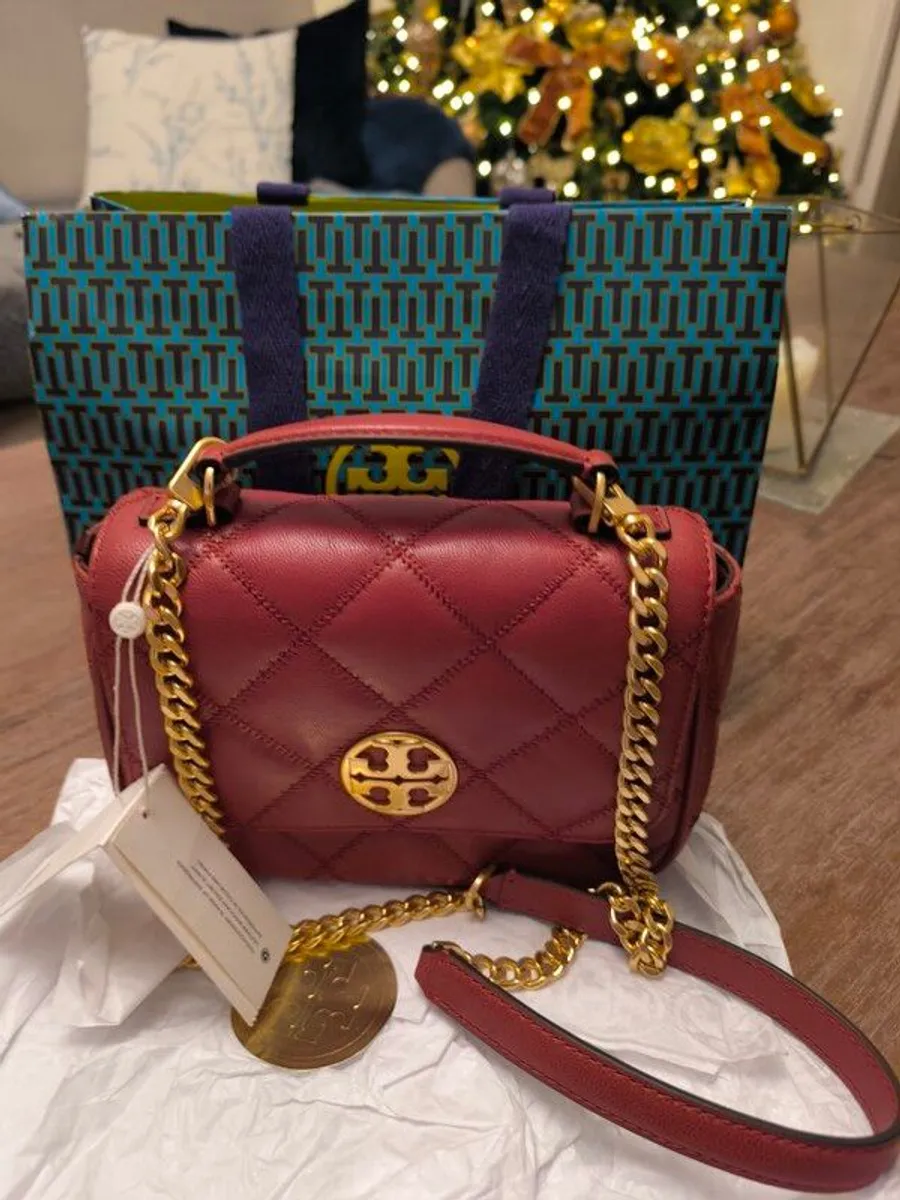 Tory burch red handbag hotsell