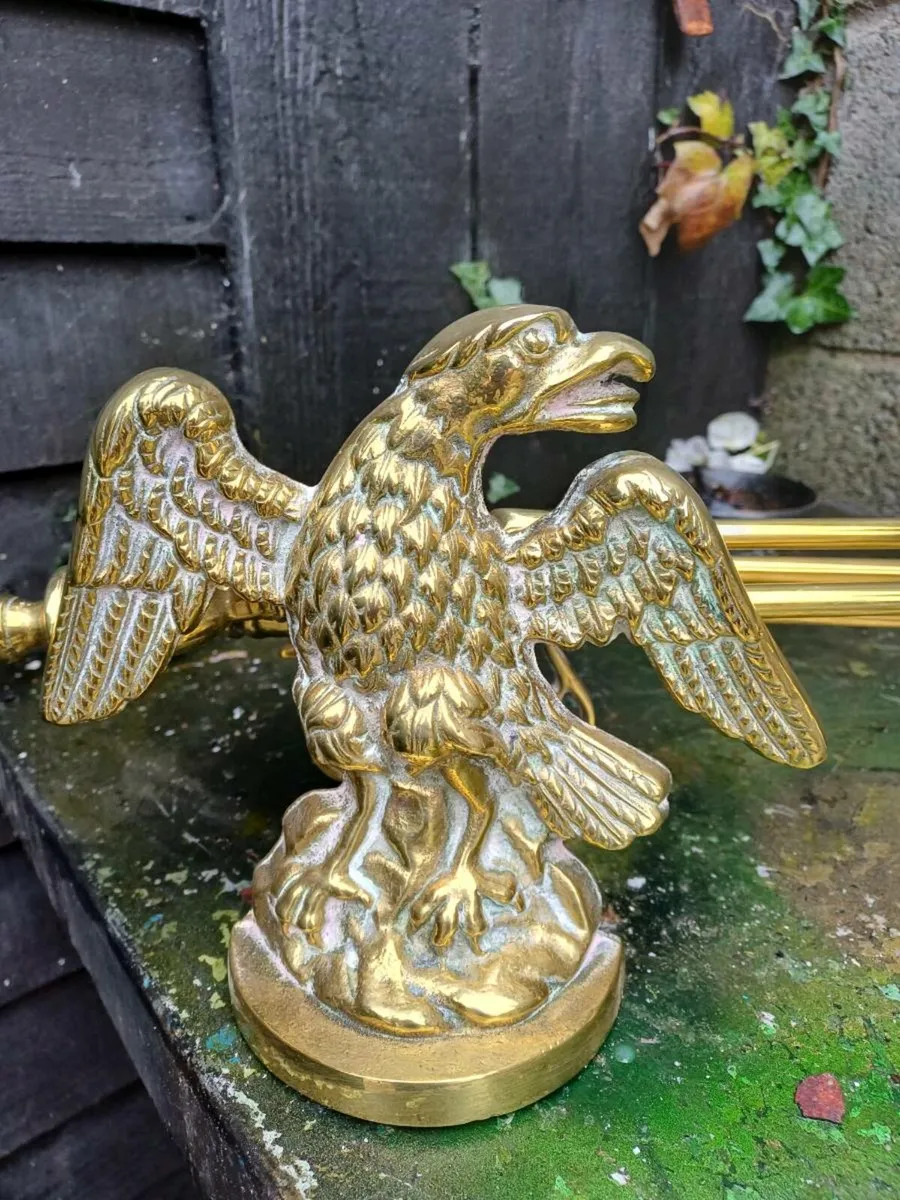 Collection of Antique Solid Brass Fireside Sets - Image 4