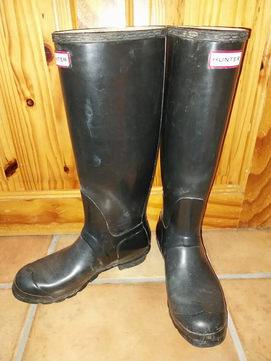 Hunter wellies ladies black size 7 for sale in Co. Galway for 65 on DoneDeal