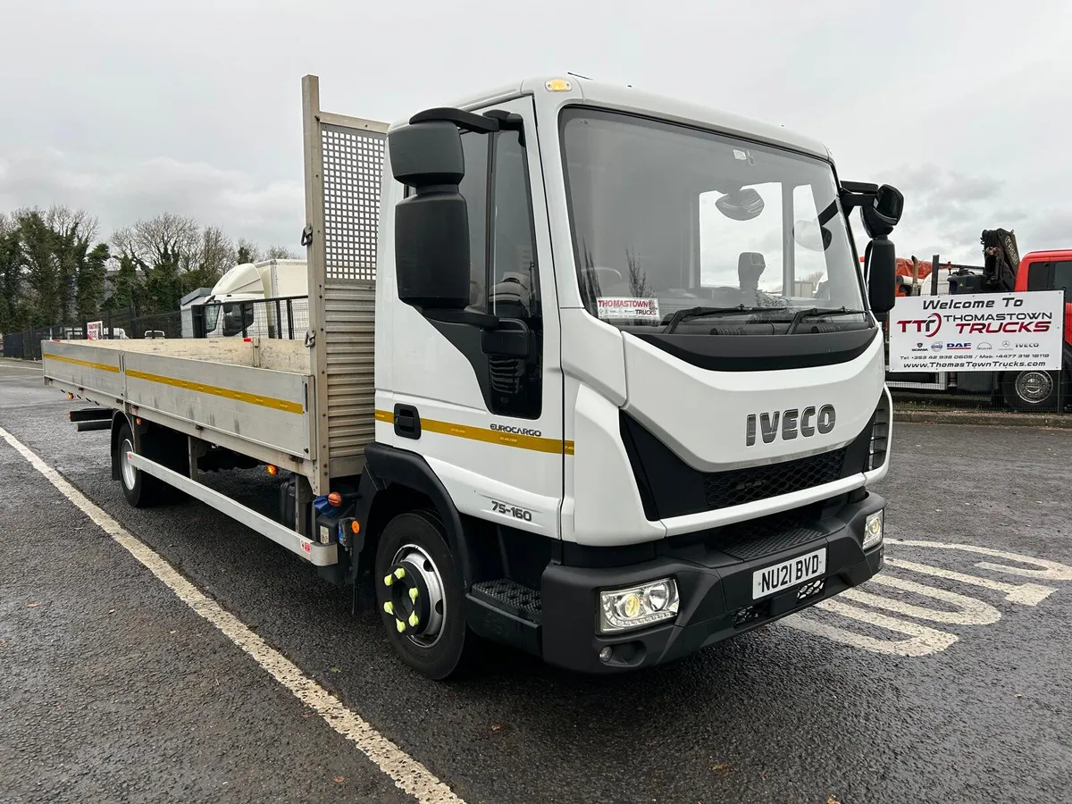 2021 Iveco Eurocargo 75-160 22 Ft Flat Dropside Bo - Image 1