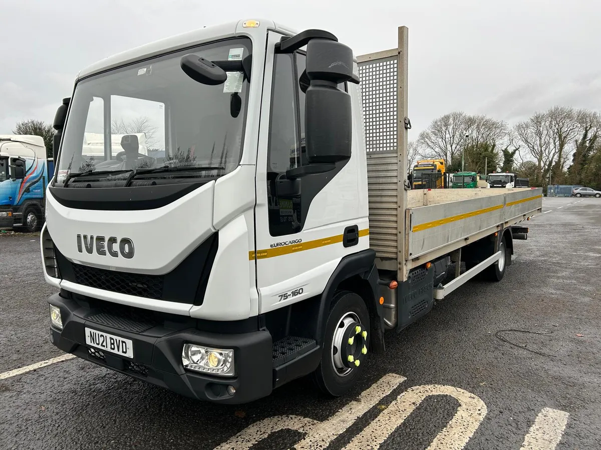 2021 Iveco Eurocargo 75-160 22 Ft Flat Dropside Bo - Image 3