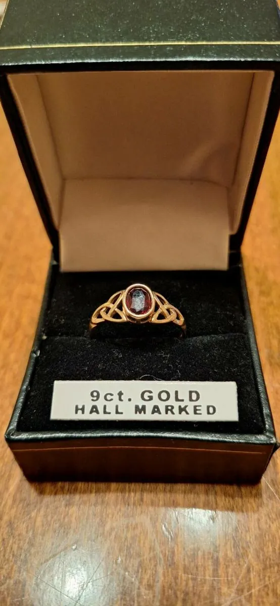 9ct Gold and Garnet Ring - Image 1