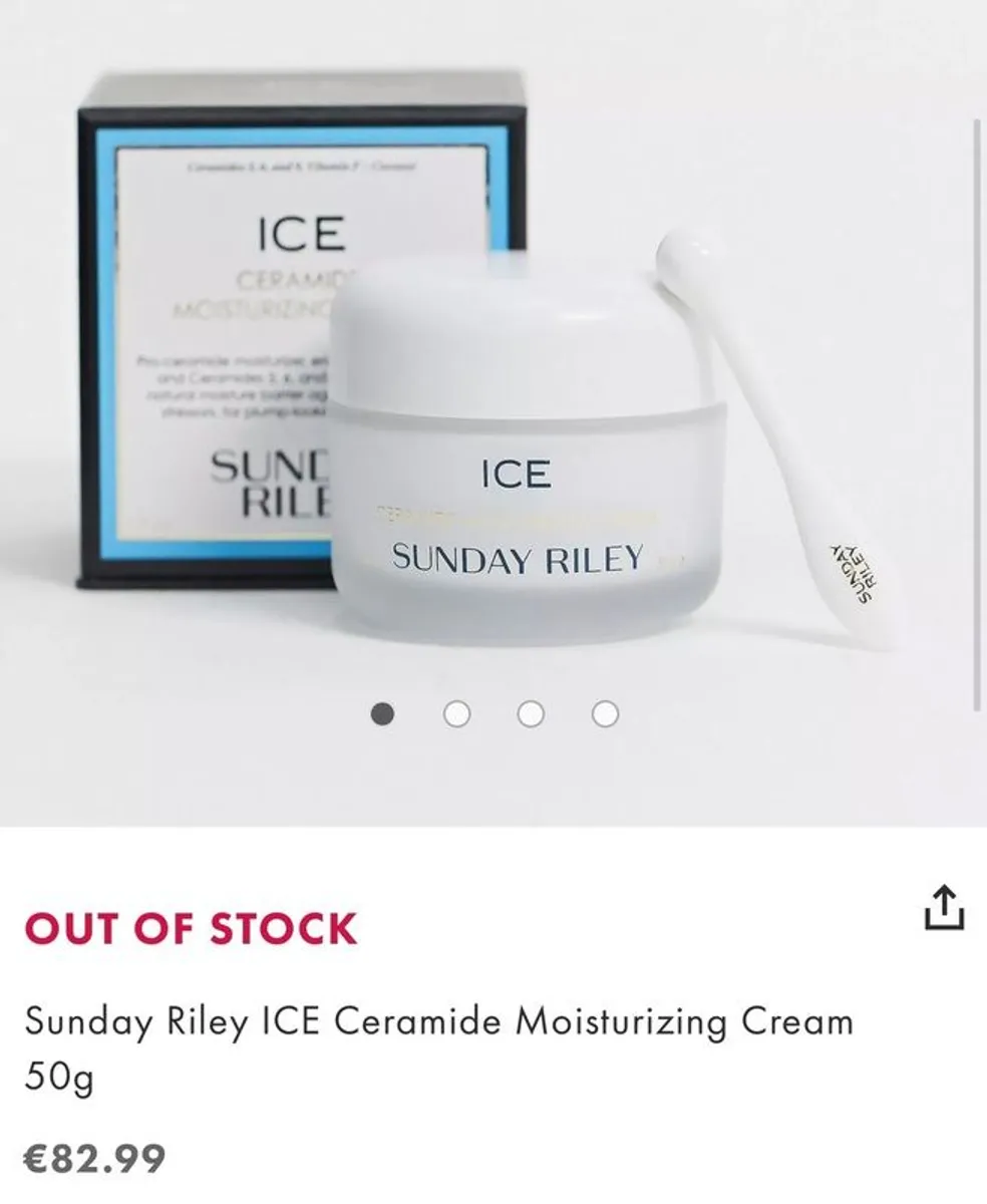 Sunday Riley Ice Ceramide Moisturizing Cream 50g for sale in Co. Dublin ...