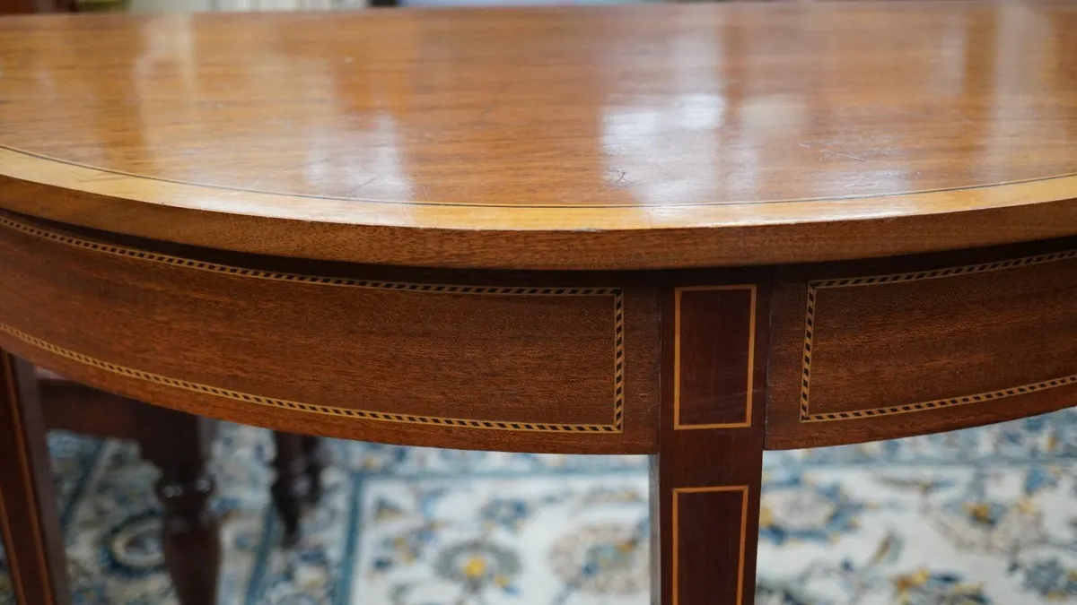 Edwardian-Style Demilune Table - Image 2