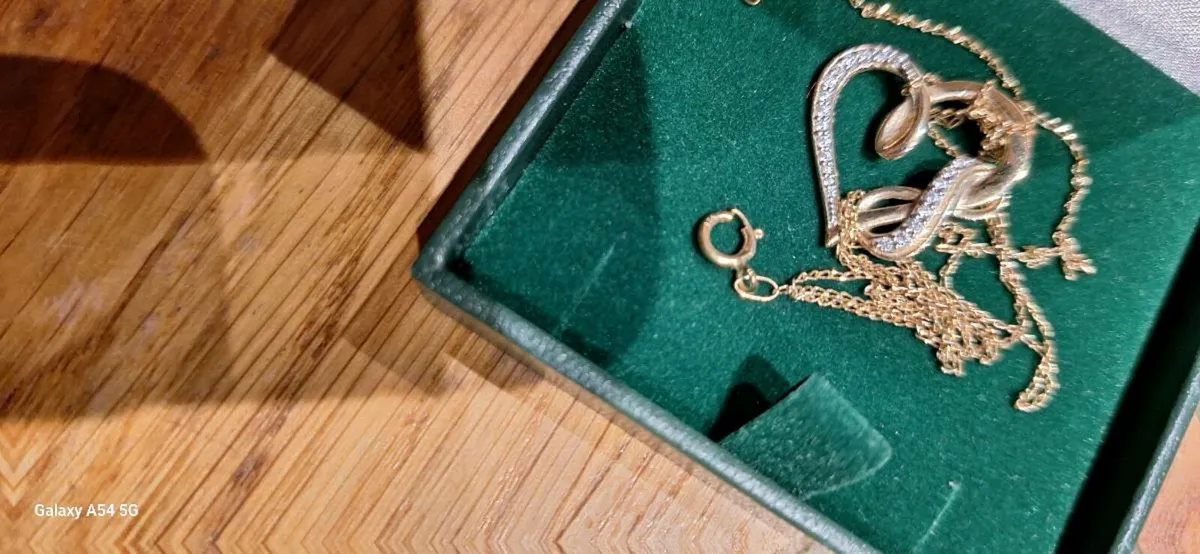 Gold Diamond Infinity Necklace - Image 2