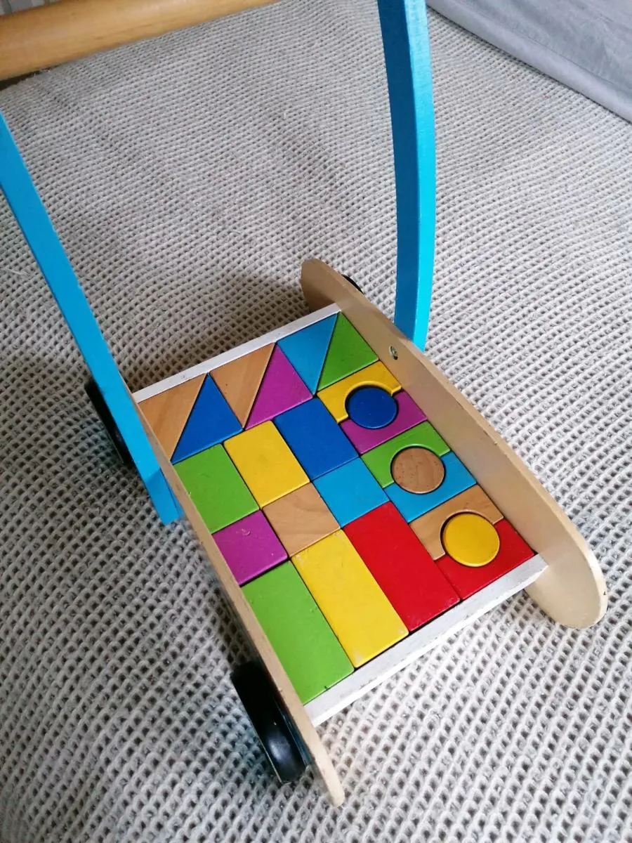 Baby walker with bright wooden blocks online